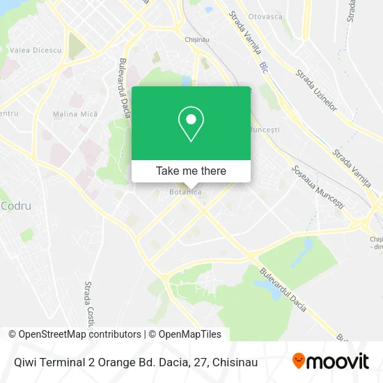 Карта Qiwi Terminal 2 Orange Bd. Dacia, 27