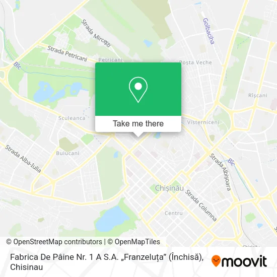 Карта Fabrica De Pâine Nr. 1 A S.A. „Franzeluța” (Închisă)