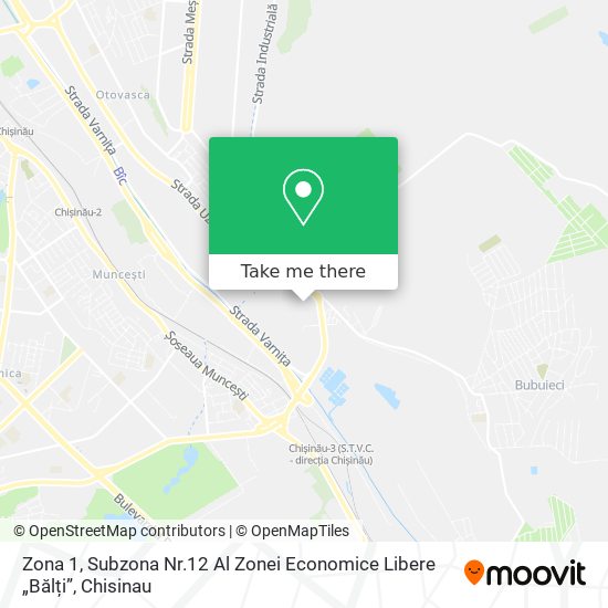 Zona 1, Subzona Nr.12 Al Zonei Economice Libere „Bălți” map