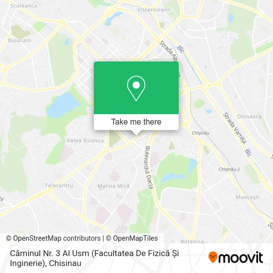 Căminul Nr. 3 Al Usm (Facultatea De Fizică Și Inginerie) map