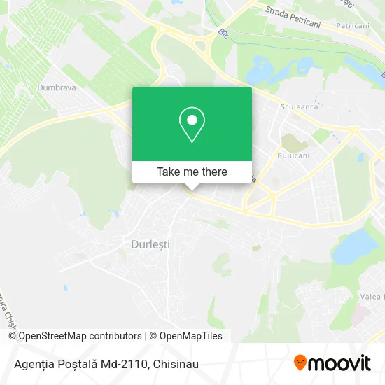 Agenția Poștală Md-2110 map