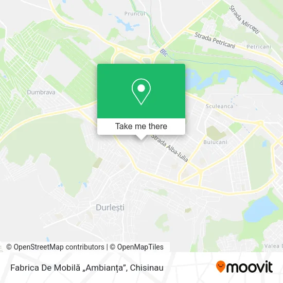 Карта Fabrica De Mobilă „Ambianța”