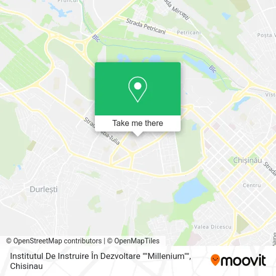 Карта Institutul De Instruire În Dezvoltare ""Millenium""
