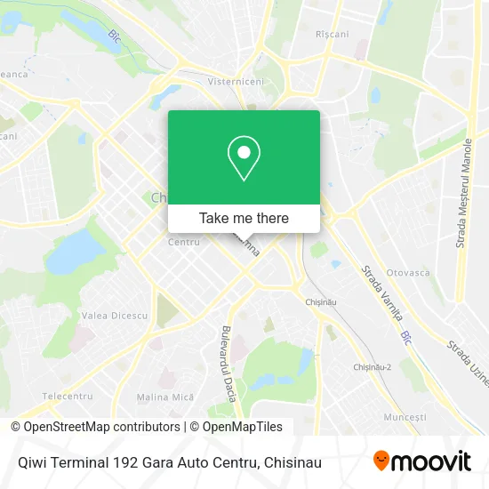 Карта Qiwi Terminal 192 Gara Auto Centru