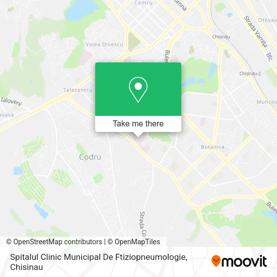 Карта Spitalul Clinic Municipal De Ftiziopneumologie