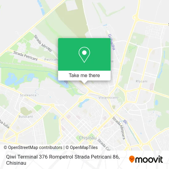 Карта Qiwi Terminal 376 Rompetrol Strada Petricani 86