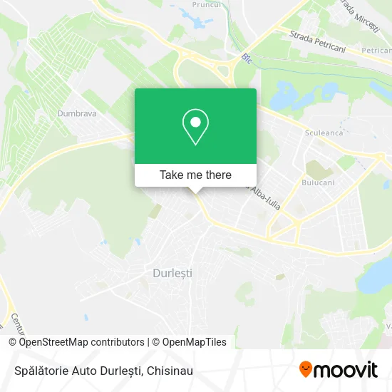 Карта Spălătorie Auto Durlești