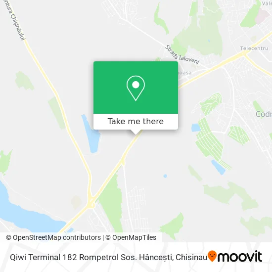 Карта Qiwi Terminal 182 Rompetrol Sos. Hâncești