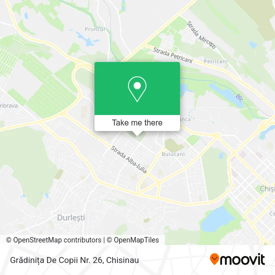 Карта Grădinița De Copii Nr. 26