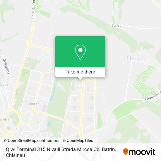 Карта Qiwi Terminal 315 Nivalli Strada Mircea Cel Batrin
