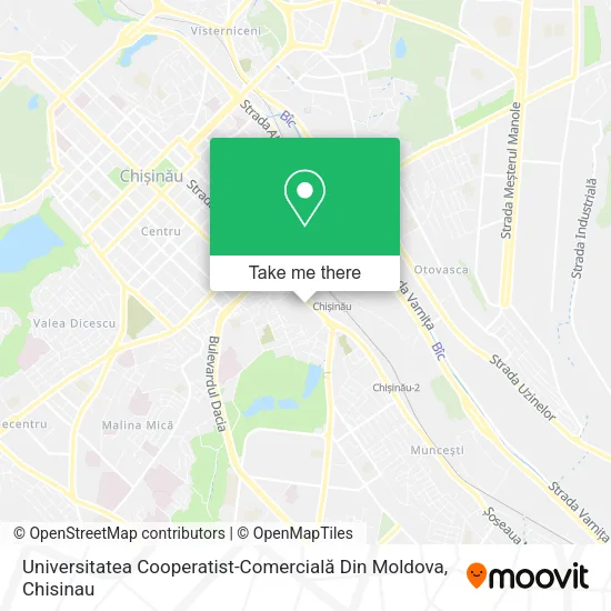Карта Universitatea Cooperatist-Comercială Din Moldova