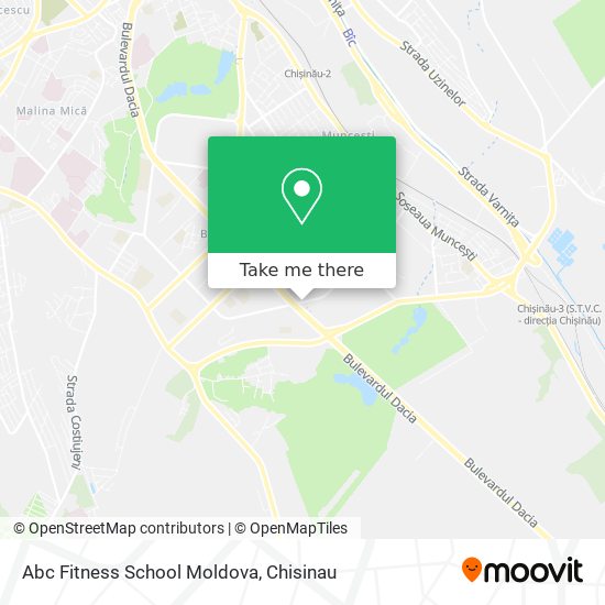 Abc Fitness School Moldova map