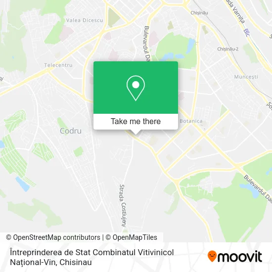Карта Întreprinderea de Stat Combinatul Vitivinicol Național-Vin