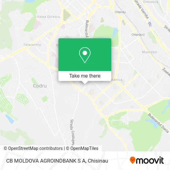 Карта CB MOLDOVA AGROINDBANK S A