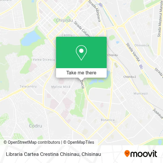 Libraria Cartea Crestina Chisinau map