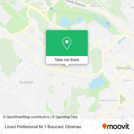 Карта Liceul Profesional Nr 1 Buiucani