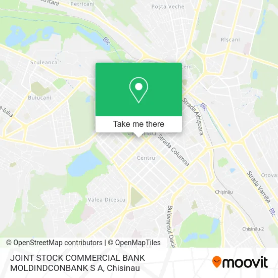 Карта JOINT STOCK COMMERCIAL BANK MOLDINDCONBANK S A