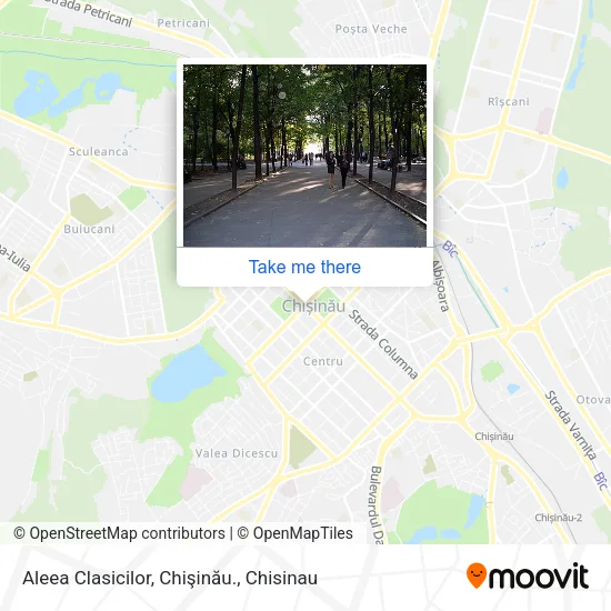 Aleea Clasicilor, Chişinău. map