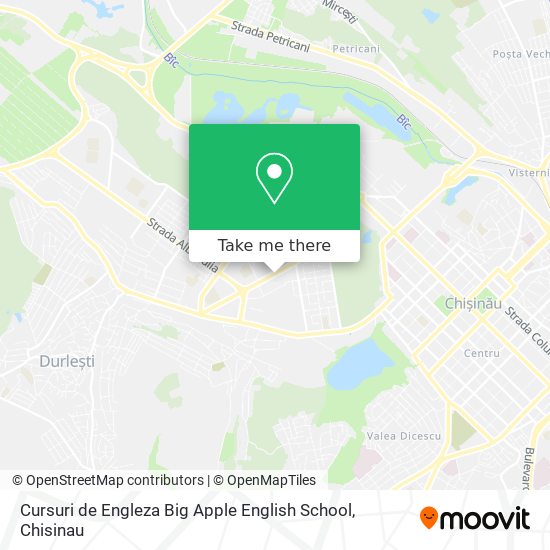 Cursuri de Engleza Big Apple English School map