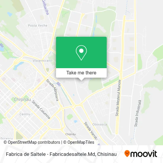 Карта Fabrica de Saltele - Fabricadesaltele.Md