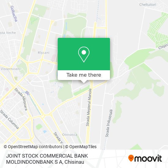 JOINT STOCK COMMERCIAL BANK MOLDINDCONBANK S A map