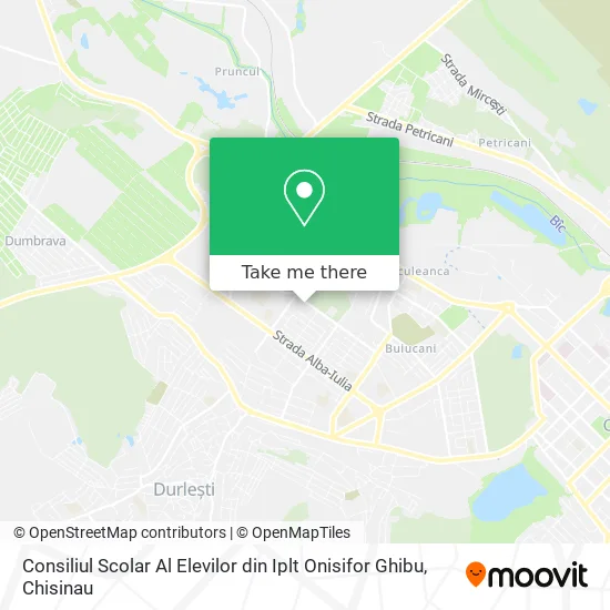 Карта Consiliul Scolar Al Elevilor din Iplt Onisifor Ghibu