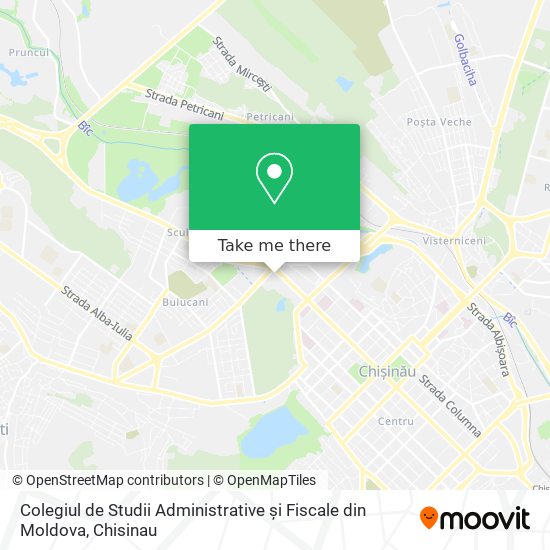 Colegiul de Studii Administrative și Fiscale din Moldova map