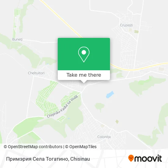 Карта Примэрия Села Тогатино