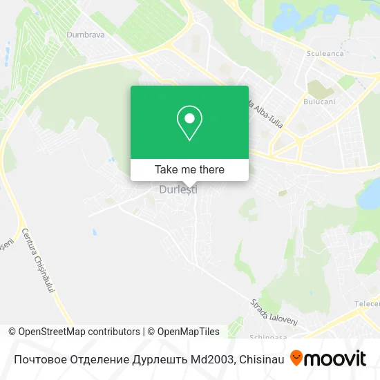 Карта Почтовое Отделение Дурлешть Md2003