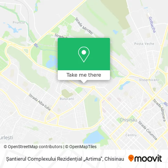 Карта Șantierul Complexului Rezidențial „Artima”