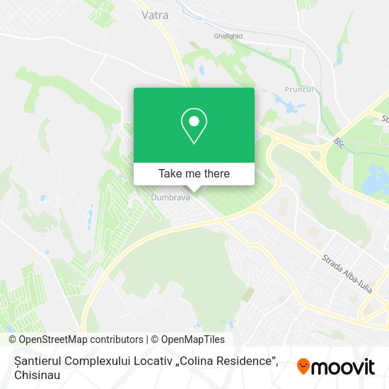 Карта Șantierul Complexului Locativ „Colina Residence”