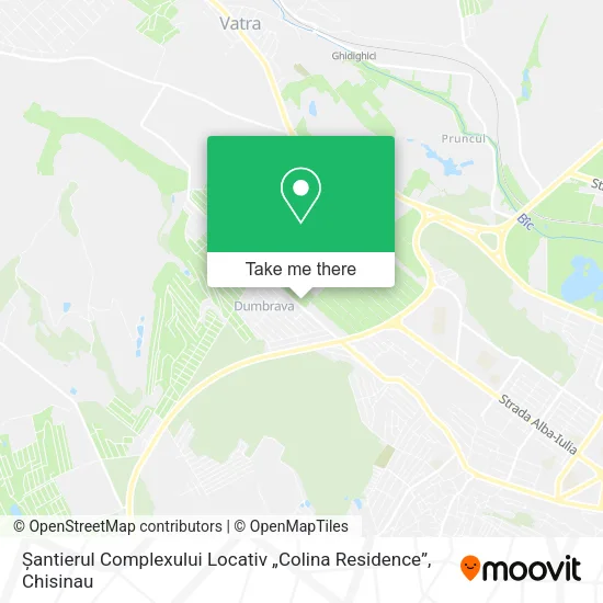 Карта Șantierul Complexului Locativ „Colina Residence”