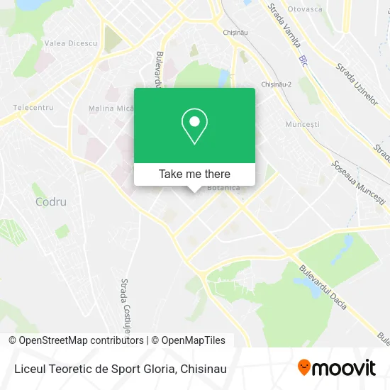 Карта Liceul Teoretic de Sport Gloria