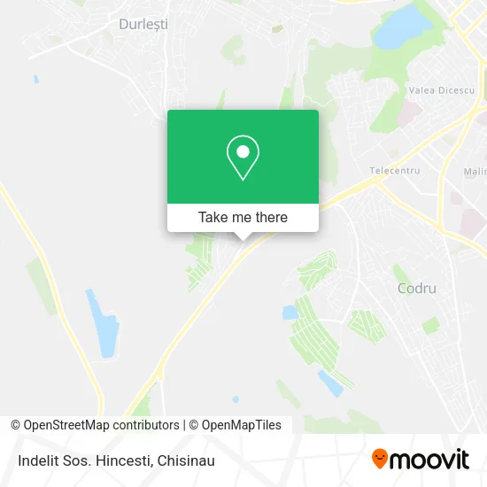 Indelit Sos. Hincesti map