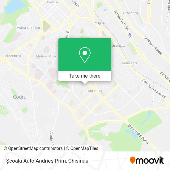 Карта Școala Auto Andrieș-Prim