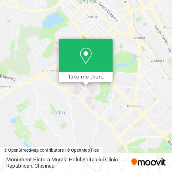 Monument Pictură Murală Holul Spitalului Clinic Republican map