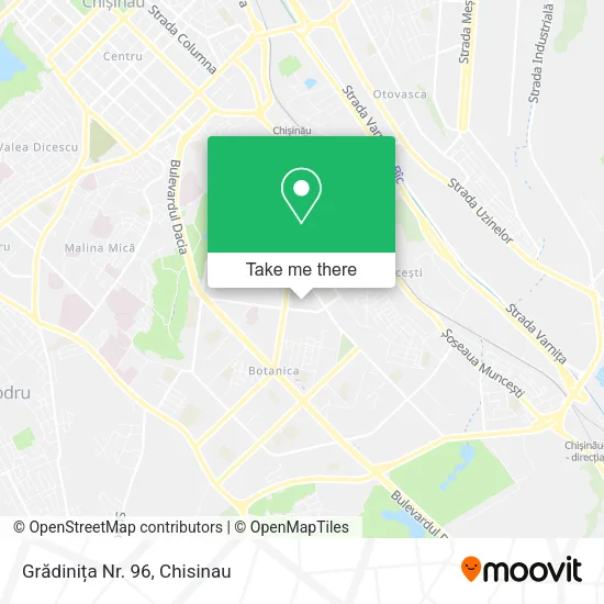 Карта Grădinița Nr. 96