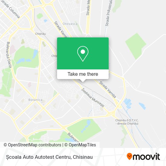 Карта Școala Auto Autotest Centru