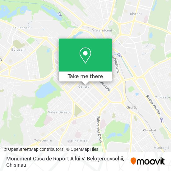 Monument Casă de Raport A lui V. Beloțercovschii map