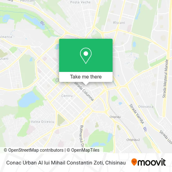 Карта Conac Urban Al lui Mihail Constantin Zoti