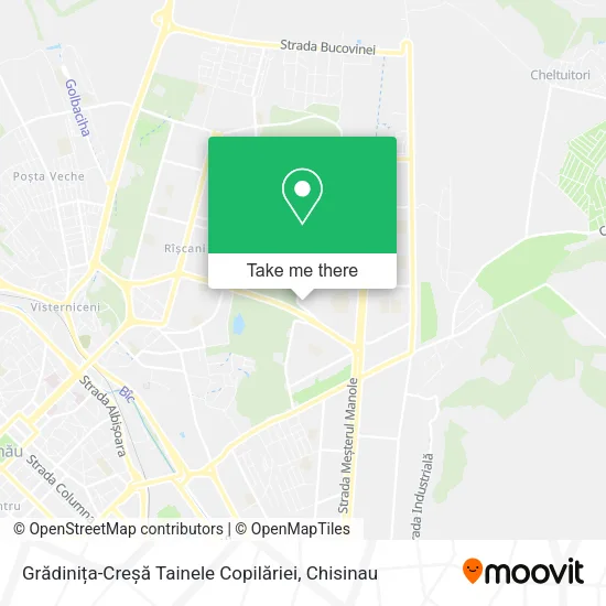 Карта Grădinița-Creșă Tainele Copilăriei