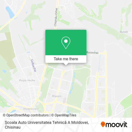 Școala Auto Universitatea Tehnică A Moldovei map