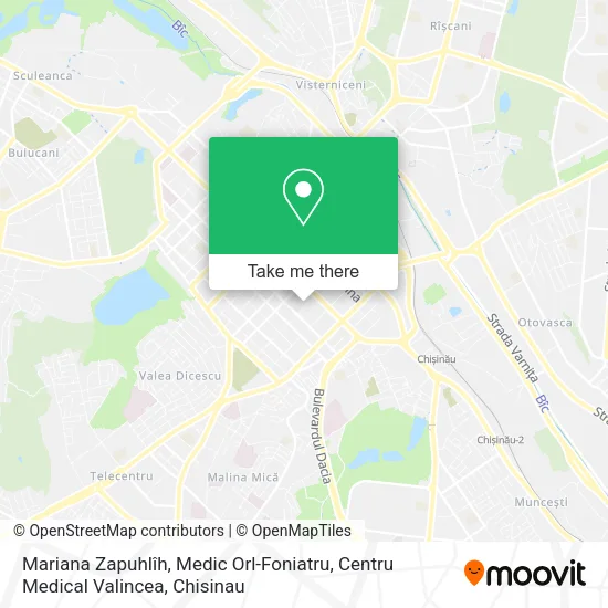 Mariana Zapuhlîh, Medic Orl-Foniatru, Centru Medical Valincea map
