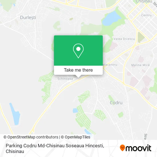Карта Parking Codru Md-Chisinau Soseaua Hincesti
