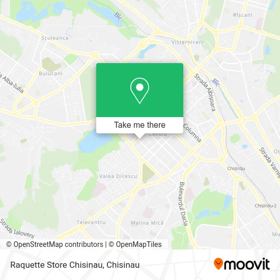 Raquette Store Chisinau map