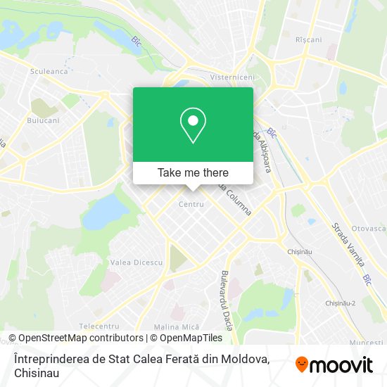 Întreprinderea de Stat Calea Ferată din Moldova map