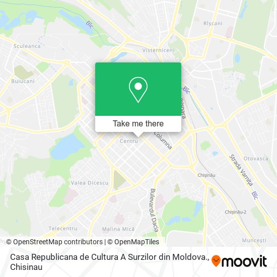 Casa Republicana de Cultura A Surzilor din Moldova. map