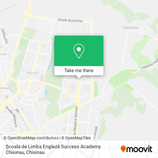 Карта Școala de Limba Engleză Success Academy Chisinau