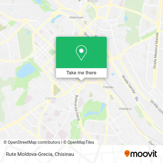 Rute Moldova-Grecia map