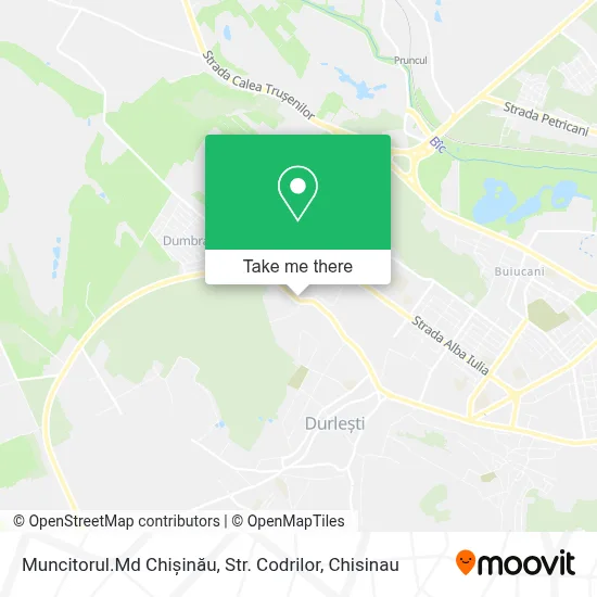 Muncitorul.Md Chișinău, Str. Codrilor map